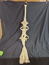 60" Macrame Hanging Boho Hippie Art Work Beige 70t Look 8"x60"
