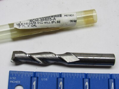 INTERSTATE 1/2'' 2-FLUTE SINGLE END CENTER CUT LONG CARBIDE END MILLS (2 PC)