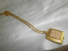 Mary Kay Reversible Pink Rose Perfume Pendant -- Pristine Condition NWOB