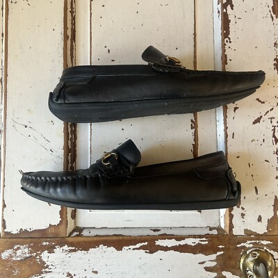 Mercanti Fiorentini Black Leather Loafers Dress Shoes Men display picture 3
