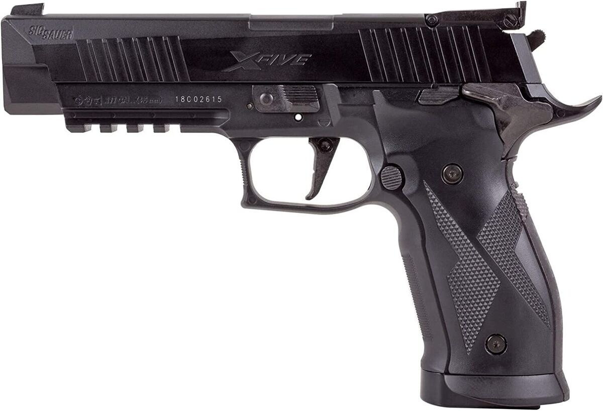 SIG SAUER X-Five CO2 Air Pistol 20 Round Black (AIR-X5-177 SIG SAUER X-Five CO2 Air Pistol 20 Round Black (AIR-X5-177