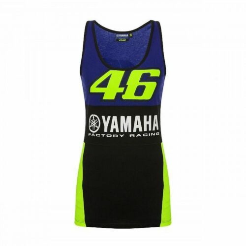 VR46 Ladies Top Valentino Rossi Yamaha Racing Tank top - Blue / Black - Picture 1 of 3