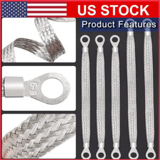 5)Universal Automotive Ground Strap Tinned Copper Car Engine Ground Strap Cable