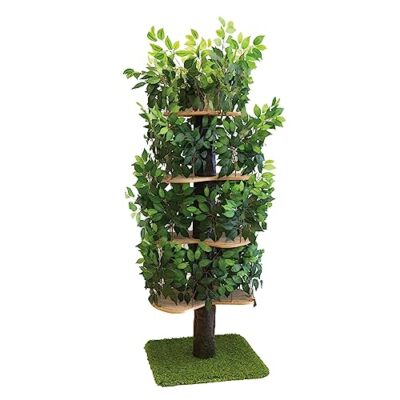  Cat Tree with Leaves Made in USA, Cat House & Cat Extra Large Zen Green