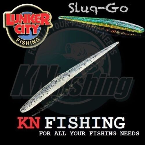 LUNKER CITY SLUG GO 6' Soft Silicon Lure Spinning Sea Bass Freshwater USA 8pcs - Afbeelding 1 van 25