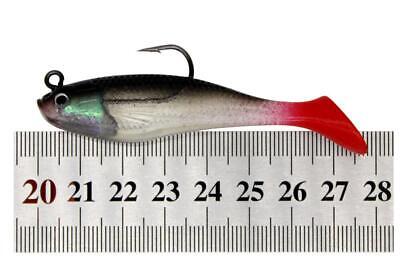 5PCS Soft Swimbait Fishing Lures Glow Jig Head Freshwater Baits Luminous  Trout