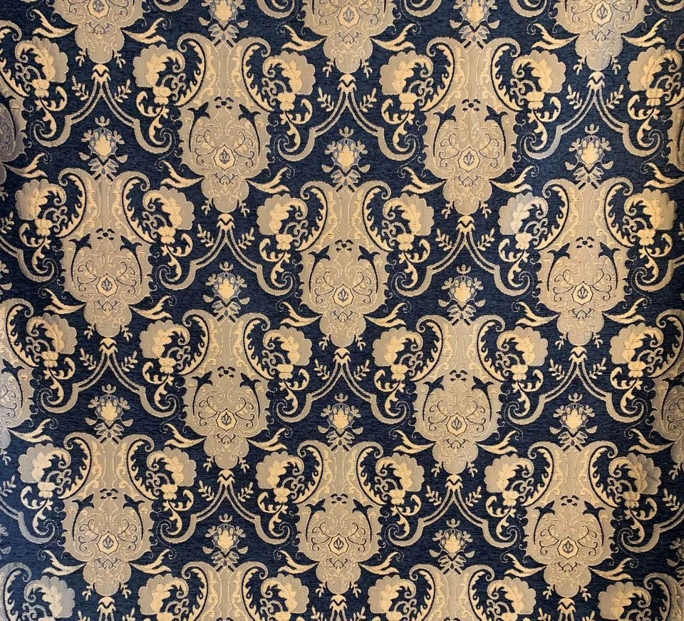 Drapery and Upholstery Chenille Fabric By the Yard Elegant Damask Pattern 58" w - Image 4 of 4