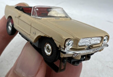 Aurora 1371 Tjet Thunderjet Ho Slot Car Tan  Black '65 Convertible Ford Mustang
