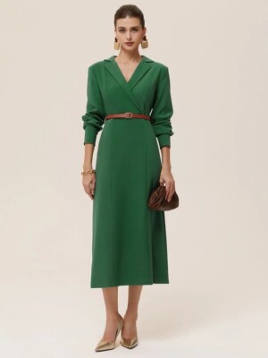 Fehaute Green Long Sleeve Wrap Dress - Size 14 - NWT - NO BELT | eBay Fehaute Green Long Sleeve Wrap Dress - Size 14 - NWT - NO BELT | eBay