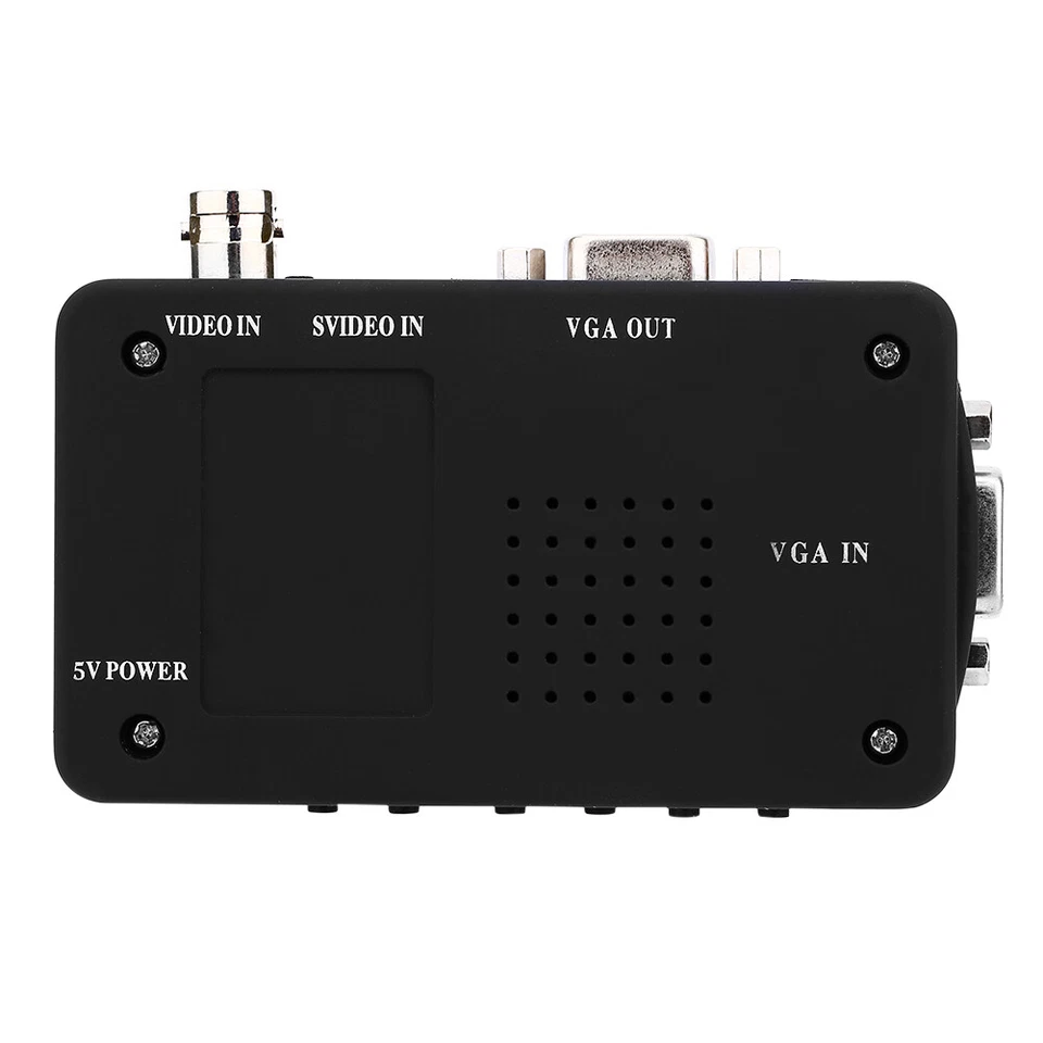 Adattatore convertitore video composito TV BNC S-video a VGA per DVR US EU UK AU Plug - Immagine 3 di 4