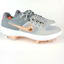 Nike Alpha Huarache Elite 2 Baseball Cleats Gray Rose Gold Size 7.5 AJ6873-009