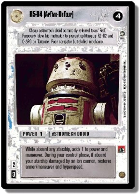 SWCCG: R5-D4 (Arfive-Defour) [Ungraded] A New Hope Star Wars CCG Decipher
