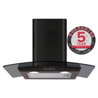 Cda Ecp62bl 60cm Curved Glass Cooker Hood Extractor Black 391m3/hr Cda Ecp62bl 60cm Curved Glass Cooker Hood Extractor Black 391m3/hr