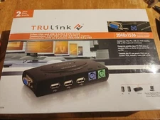 New  - TRULink 35554, 2-Port VGA & USB 2.0/PS2 KVM Switch   