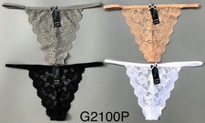 Lot of 4 Lace Plus Size Thong Panties 2X-3X-4X