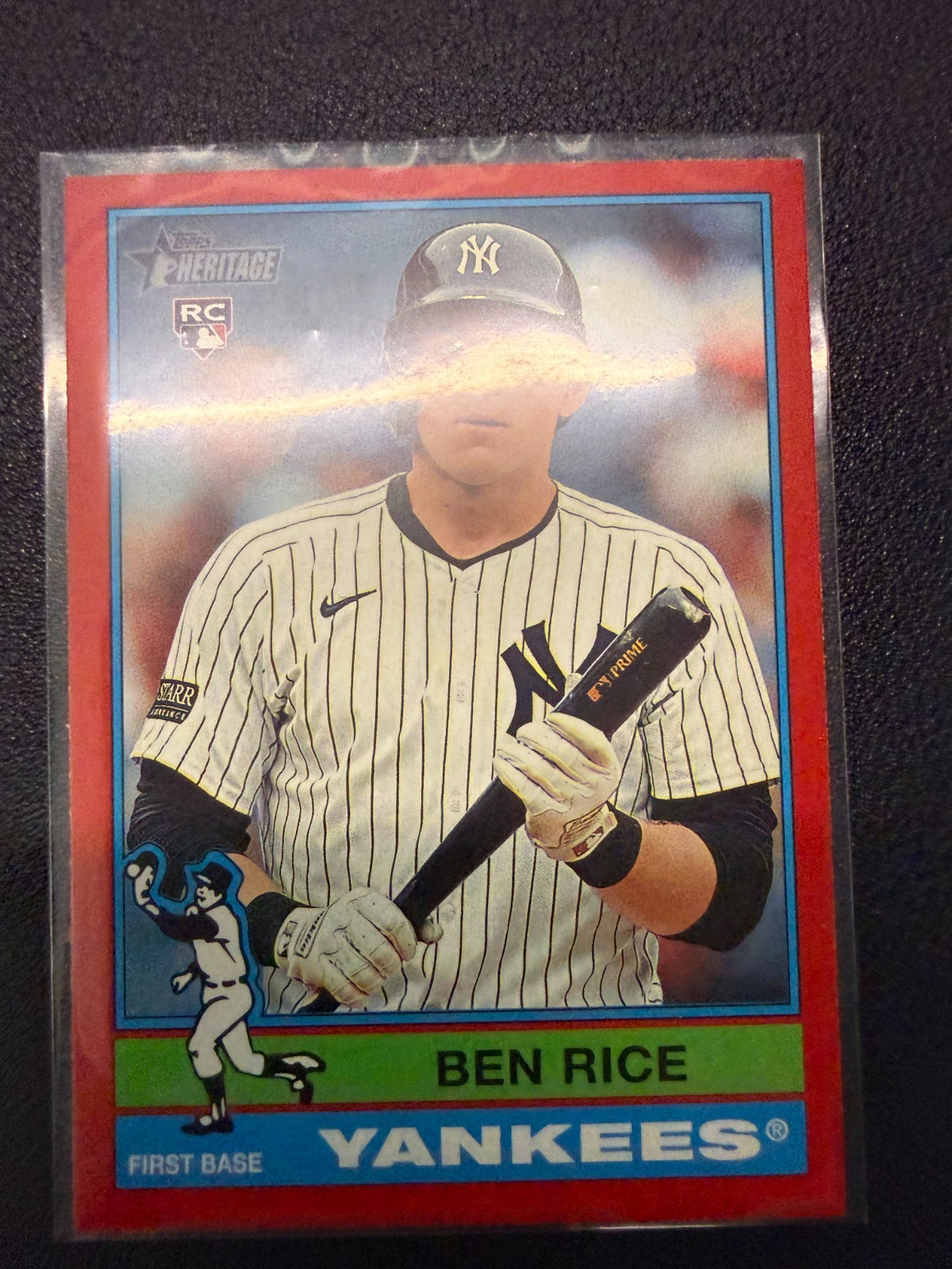 2025 Topps Heritage Red Border  - Ben Rice #406 (RC)