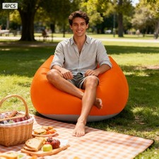 Inflatable Chairs, Outdoor Inflatable Camping Chair, Inflatable Sofa, Orange