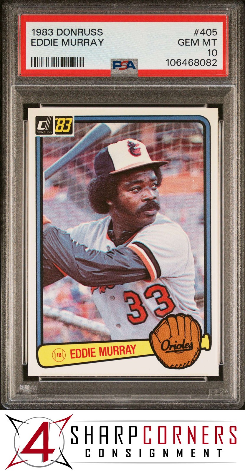 1983 DONRUSS #405 EDDIE MURRAY ORIOLES HOF PSA 10