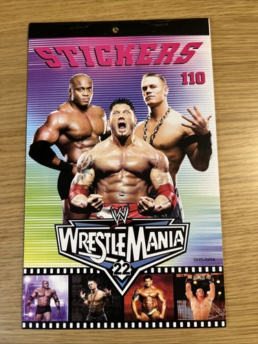 WWE WrestleMania 22 Sticker Book 110 Stickers John Cena Rare Wrestling Album