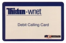 Thirteen WNET - New York Public Media Debit Calling Card (Nov 1993) Phone Card