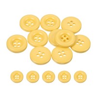 10 StüCk NäHknöPfe 18Mm 4 LöCher Resin Rund FüR Crafting, Gelb