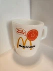 Vintage Fire King McDonald's Milk Glass Mug