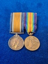 CONTEMPORARY MINIATURE WW1 BRITISH WAR AND VICTORY MEDAL PAIR