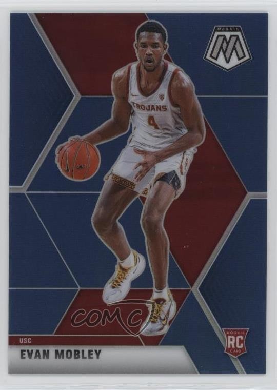 2021-22 Panini Chronicles Draft Picks Mosaic Blue 82/99 Evan Mobley #252 1a53