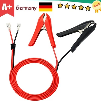 ZREE 2x Batterie Klemmen Krokodilklemmen Batterieklemmen Ladekabel Ladegerät Auto KFZ