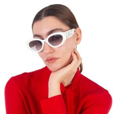 Marc Jacobs Grey Mirrorshade Silver Cat Eye Ladies Sunglasses MARC 694/G/S