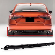 Rear Bumper Diffuser Lip For 2022-2025 Honda Civic Gloss Black