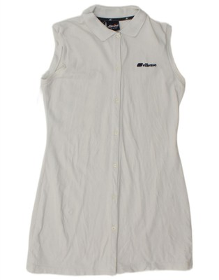 ELLESSE Womens Sleeveless Shirt Dress UK 10 Small White DW10