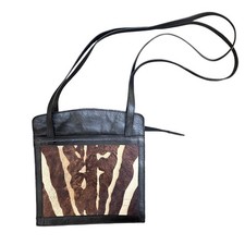 Western Purse Shoulder Bag Leather Animal Print Cowgirl Boho Equestrian Edgy SM