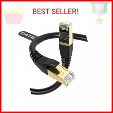 DbillionDa Cat8 Ethernet Cable, Outdoor&Indoor, 6FT Heavy Duty High Speed 26AWG,