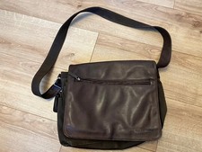 Borsa messenger a tracolla in pelle marrone Fossil vintage possibile utilizzo per laptop