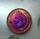 1905 Toned Indian Head Cent VF-XF  Rainbow Toned