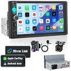 7"Single 1Din Touch Screen Stereo Bluetooth Car Radio Apple Android Carplay GPS