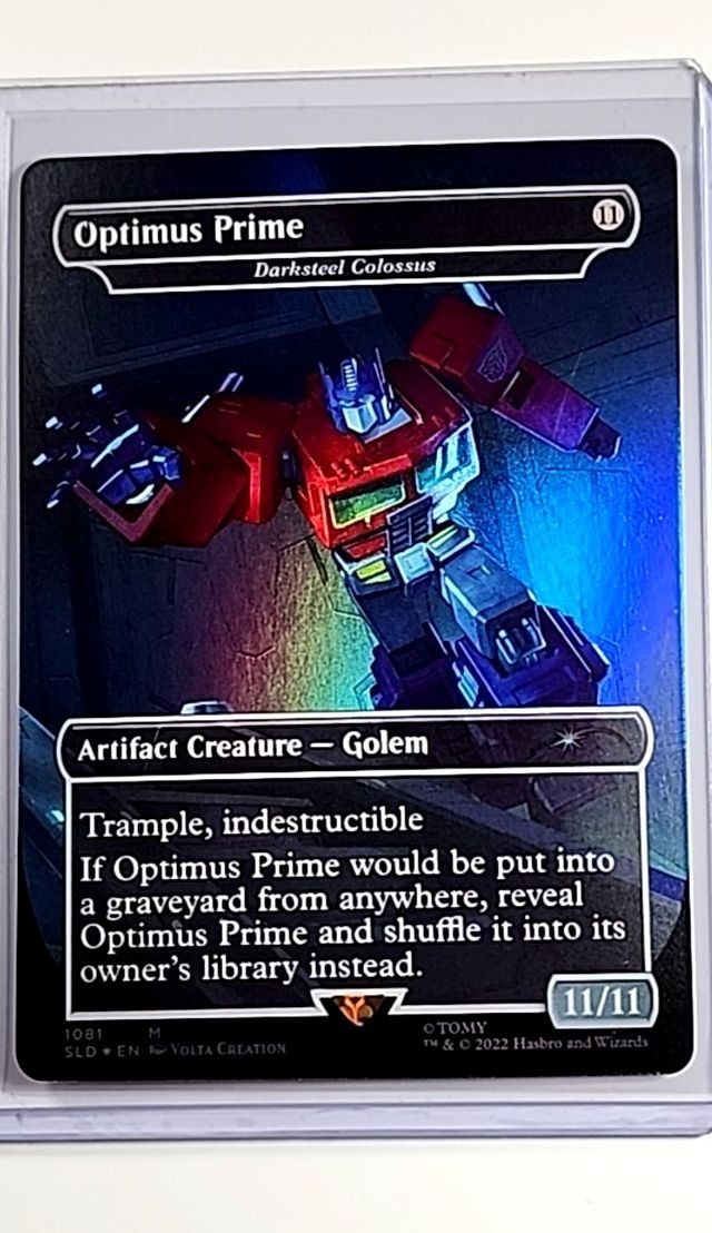 2022 MTG Magic the Gathering Secret Lair Transformers Foil #1081 Optimus Prime