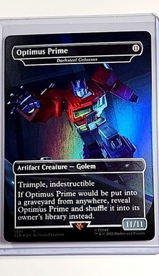 2022 MTG Magic the Gathering Secret Lair Transformers Foil #1081 Optimus Prime