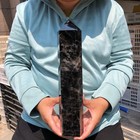 4.64LB Natural Black Obelisk Quartz Rod Crystal Column Spiritual Healing 819 — photo 8