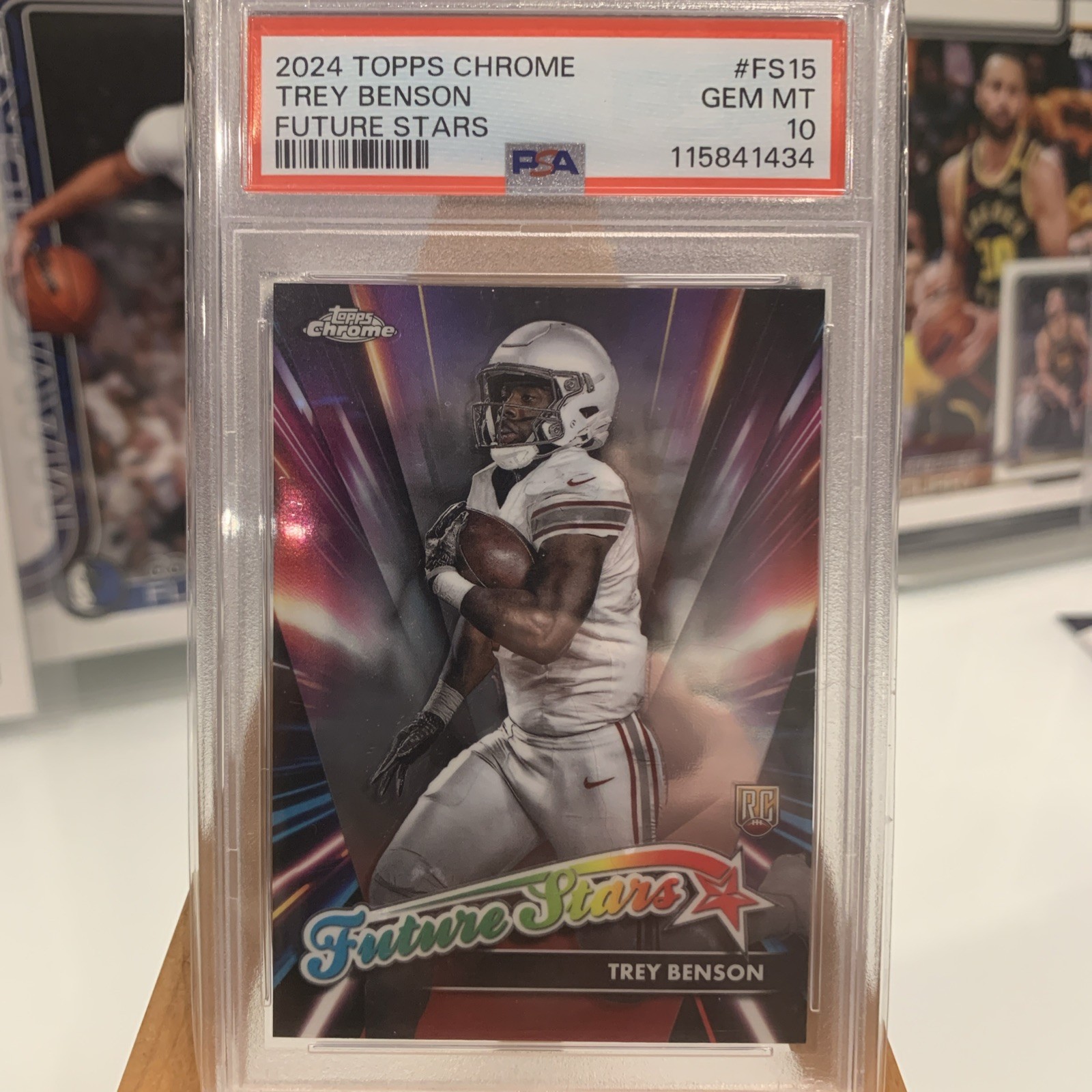 Trey Benson Topps Chrome Future Stars #FS15 Base