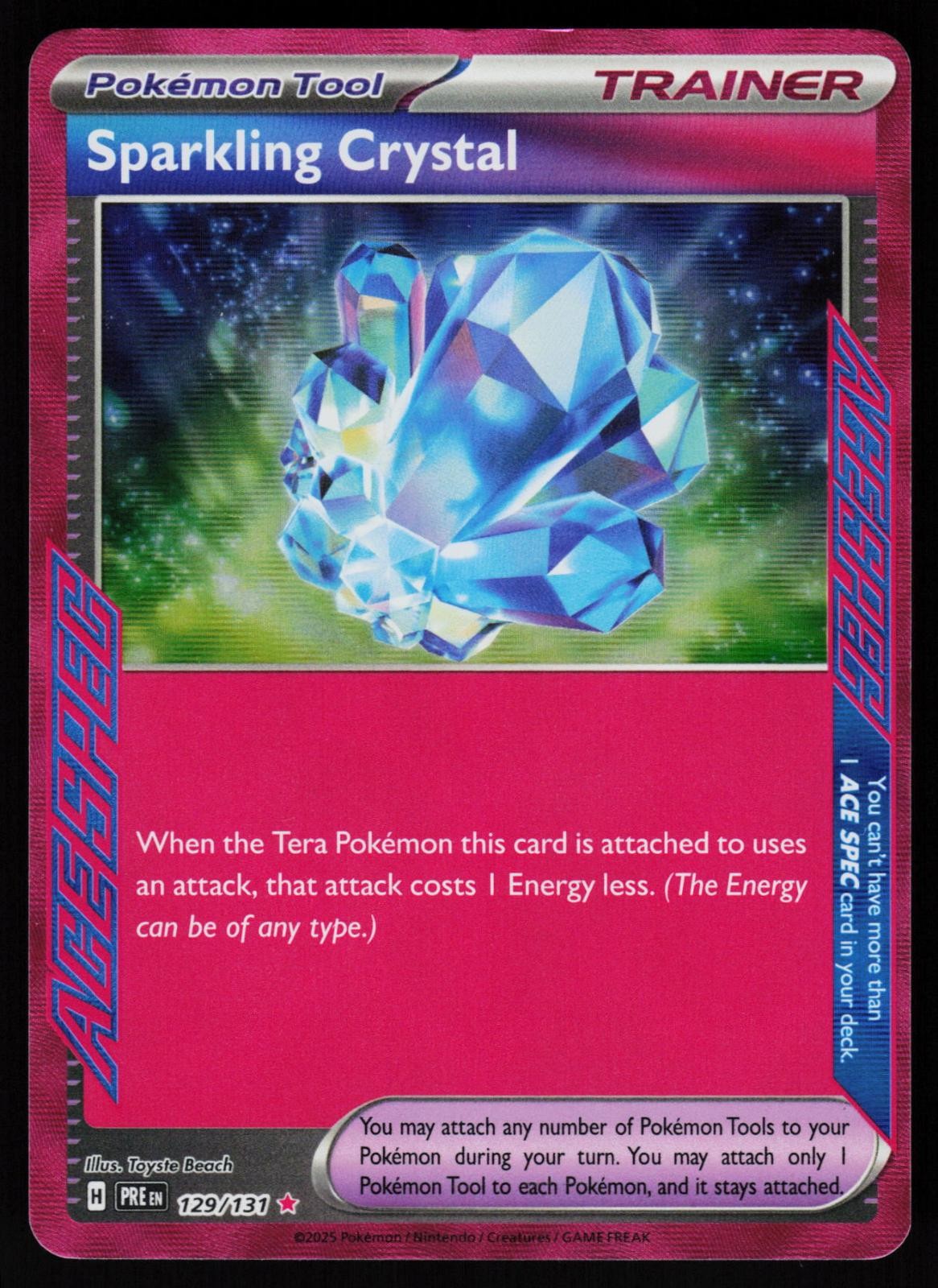 Sparkling Crystal 129/131 Prismatic Evolutions Holo NM/M Pokemon Beach