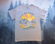 John Denver Take Me Home Country Roads Men's M Gray Graphic T-Shirt 