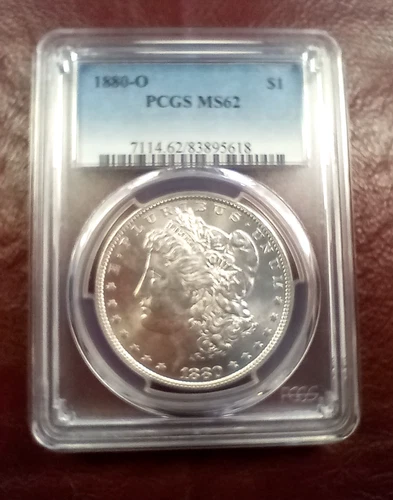 1880 O MORGAN DOLLAR PCGS MS62 ***  DATE "O" MM - RARE LOW POP ONLY  *** BU GEM