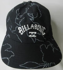 Billabong Cap Hat Arch Team Print Embroidered Black w/ Buckle Strap NWT $32.95