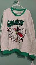 Grinch Adult XL Holiday Long Sleeve Pullover Sweatshirt