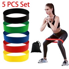 5x Resistance Bands Loop Set Strength Fitness Exercise Assisted Pull Up Workout