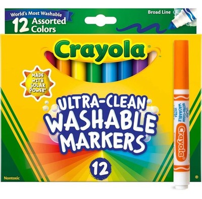 Crayola Ultra-Clean Washable Markers, 12 Count