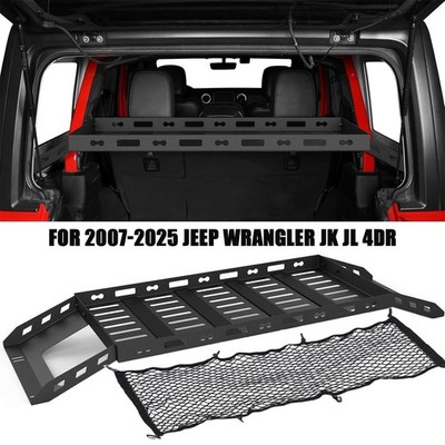 New Rear Interior Cargo Carrier Shelf Rack For 2007-25 Jeep Wrangler JK JL 4Door