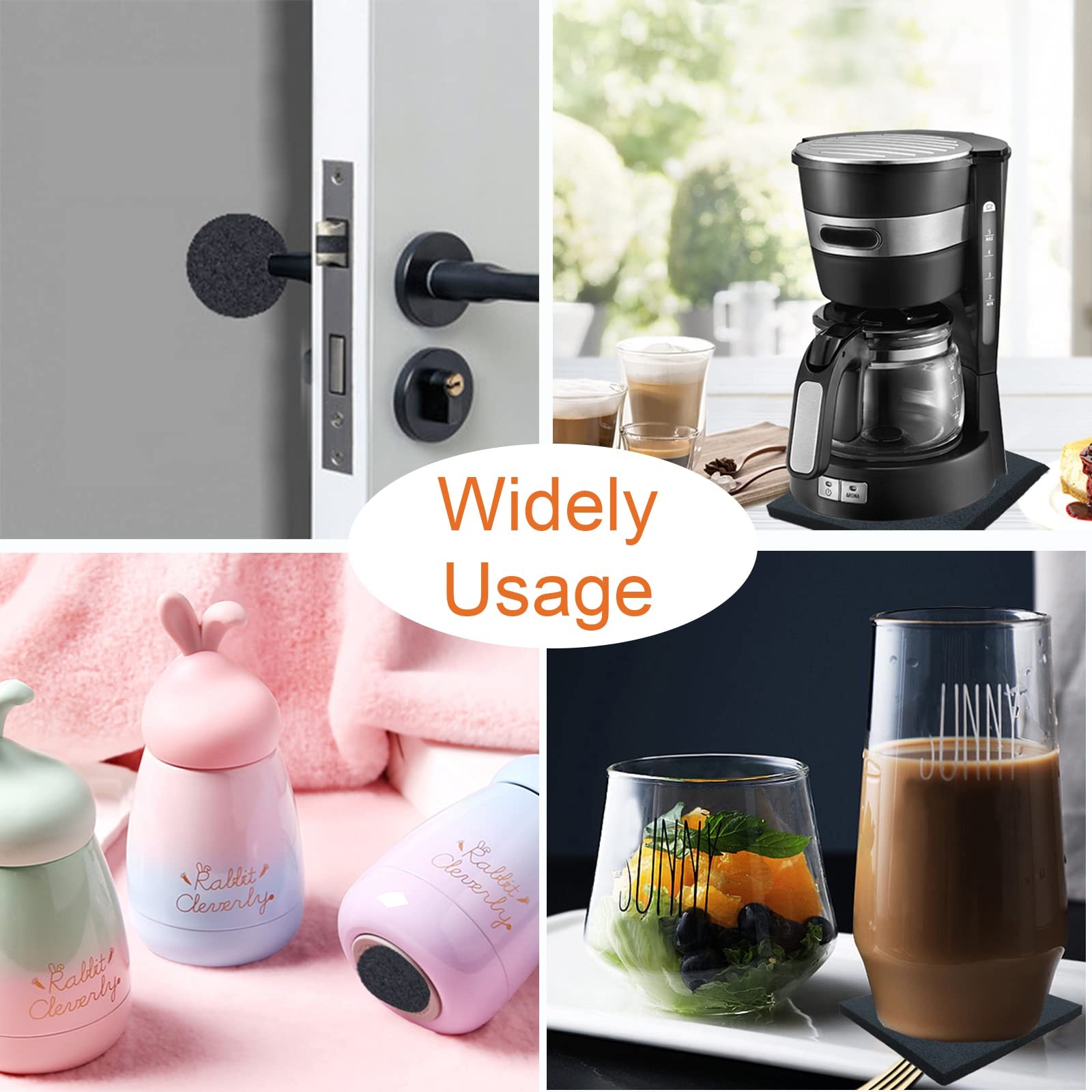 8 Pcs Black Adhesive Foam Padding, Closed Cell Foam Sheet 1/2" Thick 4 Inch X...